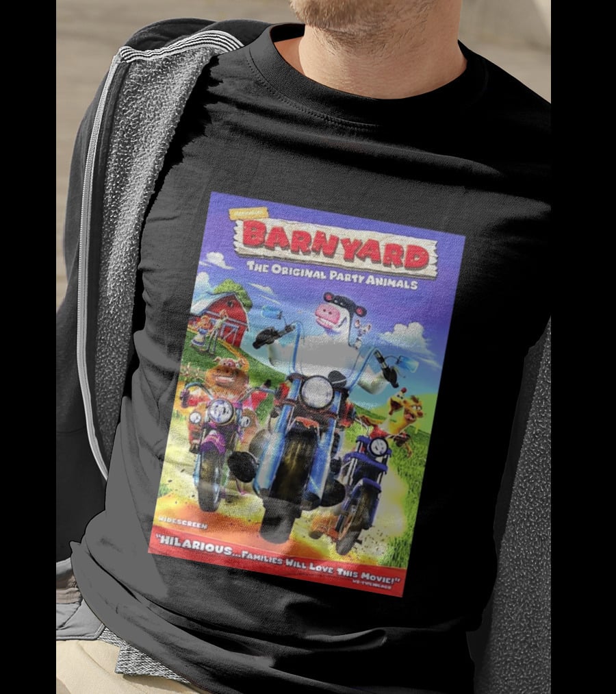 Nickelodeon Barnyard DVD 2006 Hilarious The Original Party Animals Widescreen T-Shirt