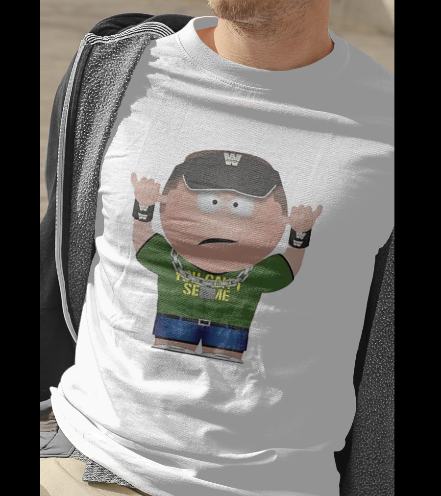 John Cena South Park You Can't See Me WWE Cartoon T-Shirt