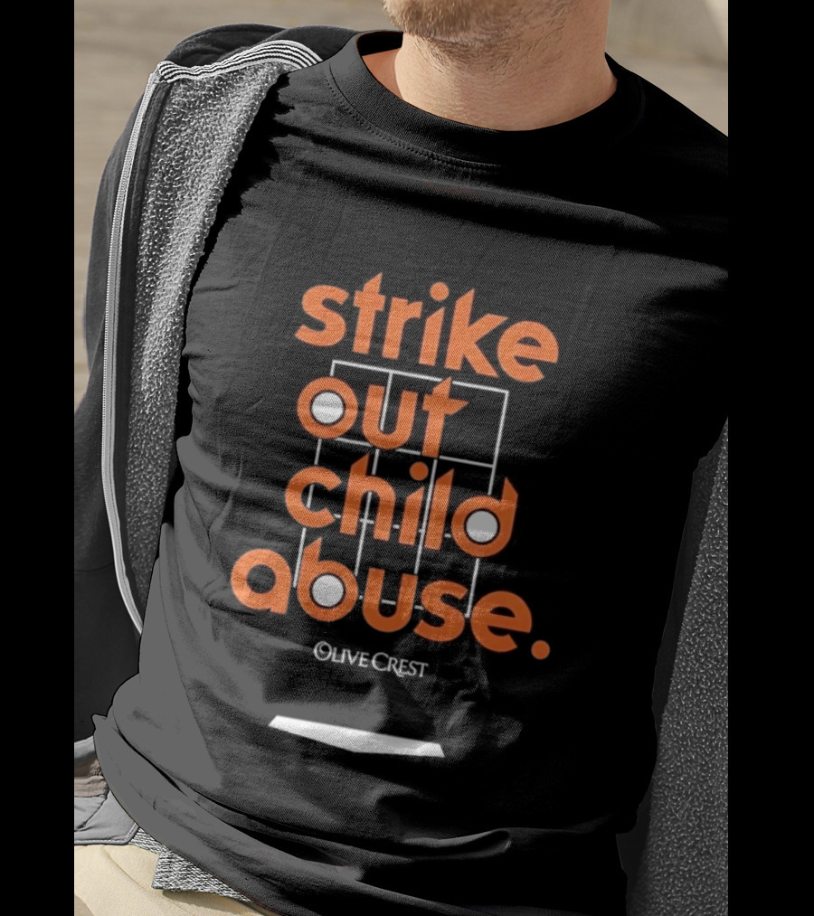 Strike Out Child Abuse Olive Crest Charity Event T-Shirt