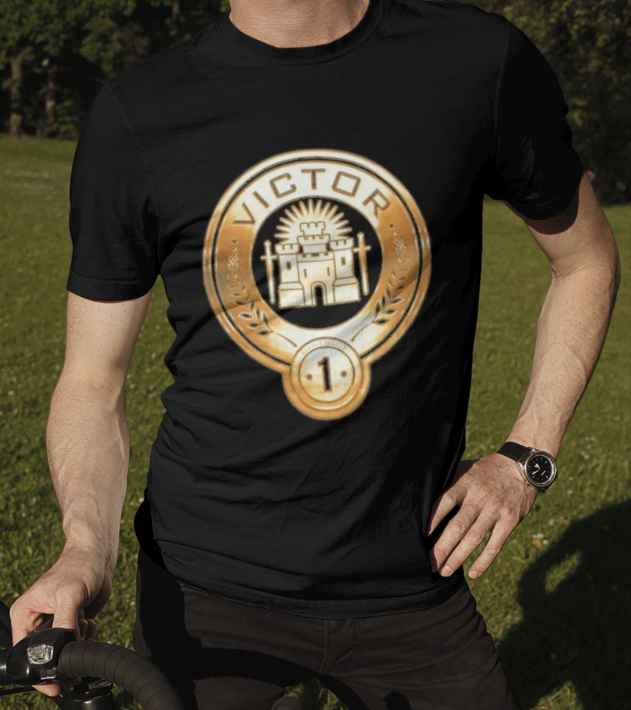 The Hunger Games Victor Emblem District 1 Badge With Castle And Swords T-Shirt