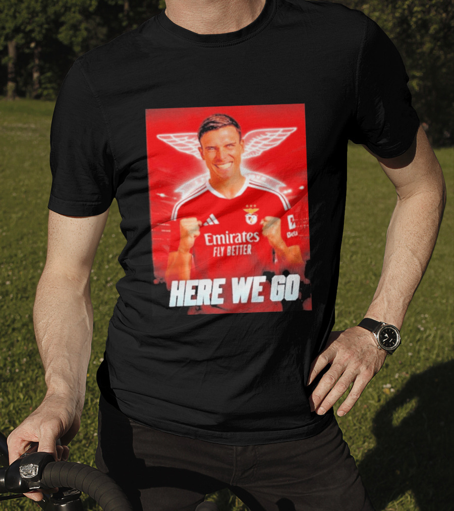 João Palhinha Benfica Transfer Here We Go Emirates Fly Better T-Shirt