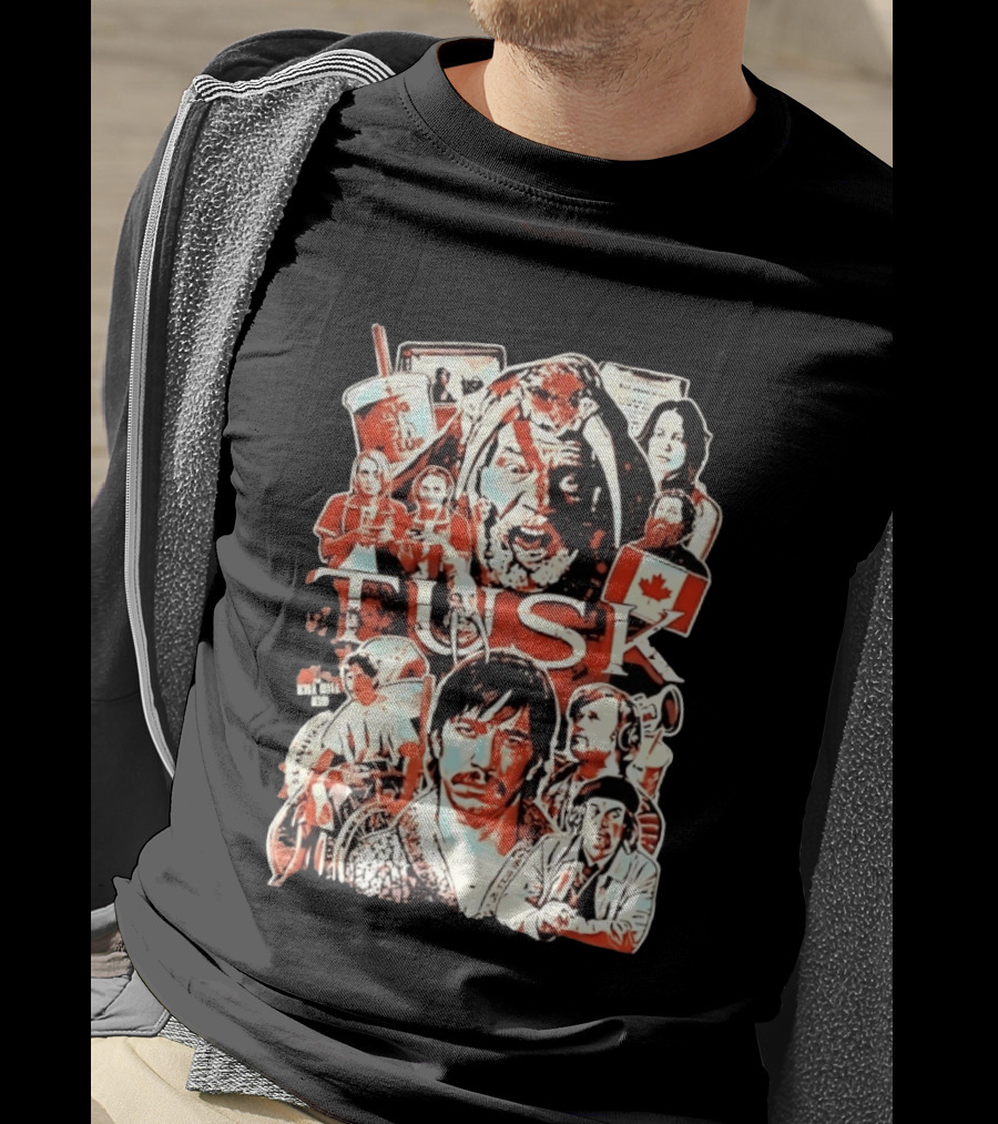 Tusk Movie Kevin Smith Justin Long Cast Collage T-Shirt