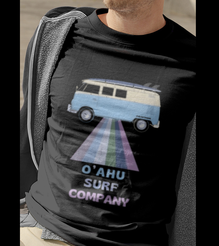 Oahu Surf Company Vintage Surf Bus Hawaiian Islands T-Shirt
