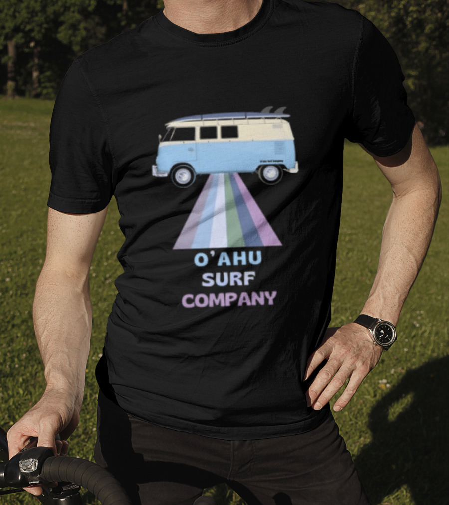 Oahu Surf Company Vintage Surf Bus Hawaiian Islands T-Shirt