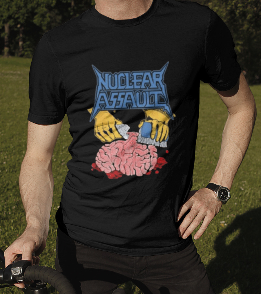 Nuclear Assault Brain Scrubbing Art Beyond Human Store Po Box Leftovers T-Shirt