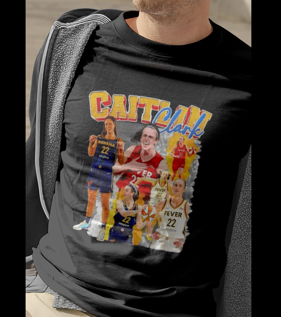 Caitlin Clark Indiana Fever 22 Basketball Athlete Action Montages T-Shirt