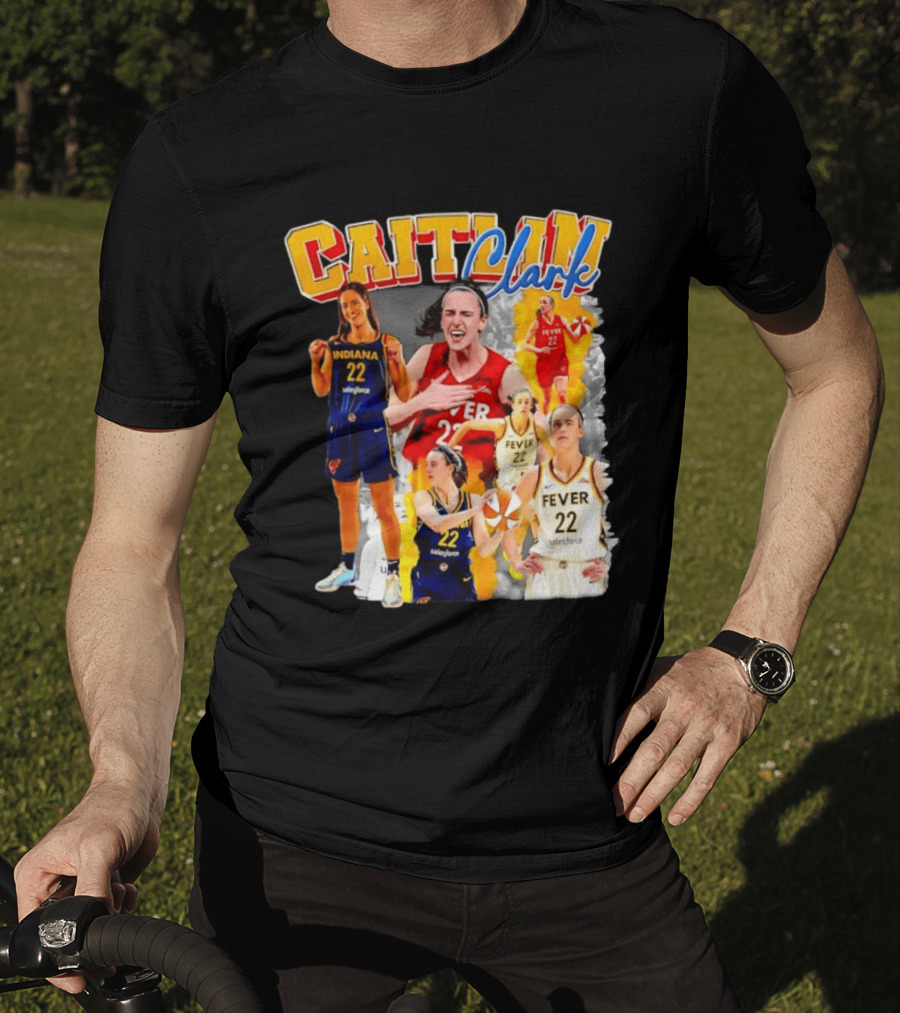 Caitlin Clark Indiana Fever 22 Basketball Athlete Action Montages T-Shirt