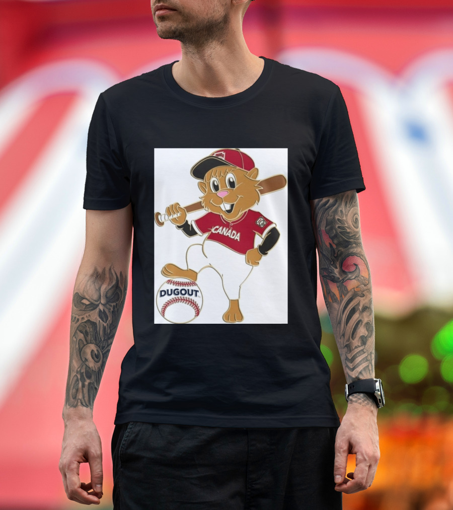Canada Little League Beaver Baseball Dugout Pin T-Shirt