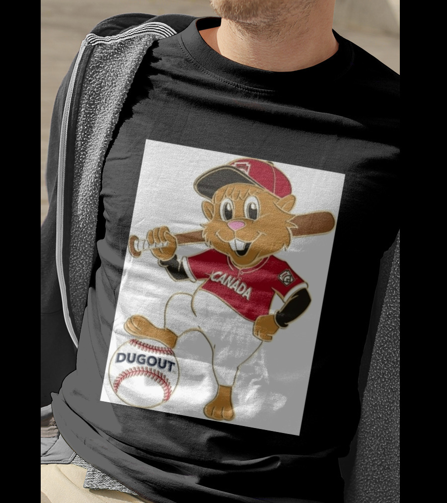 Canada Little League Beaver Baseball Dugout Pin T-Shirt