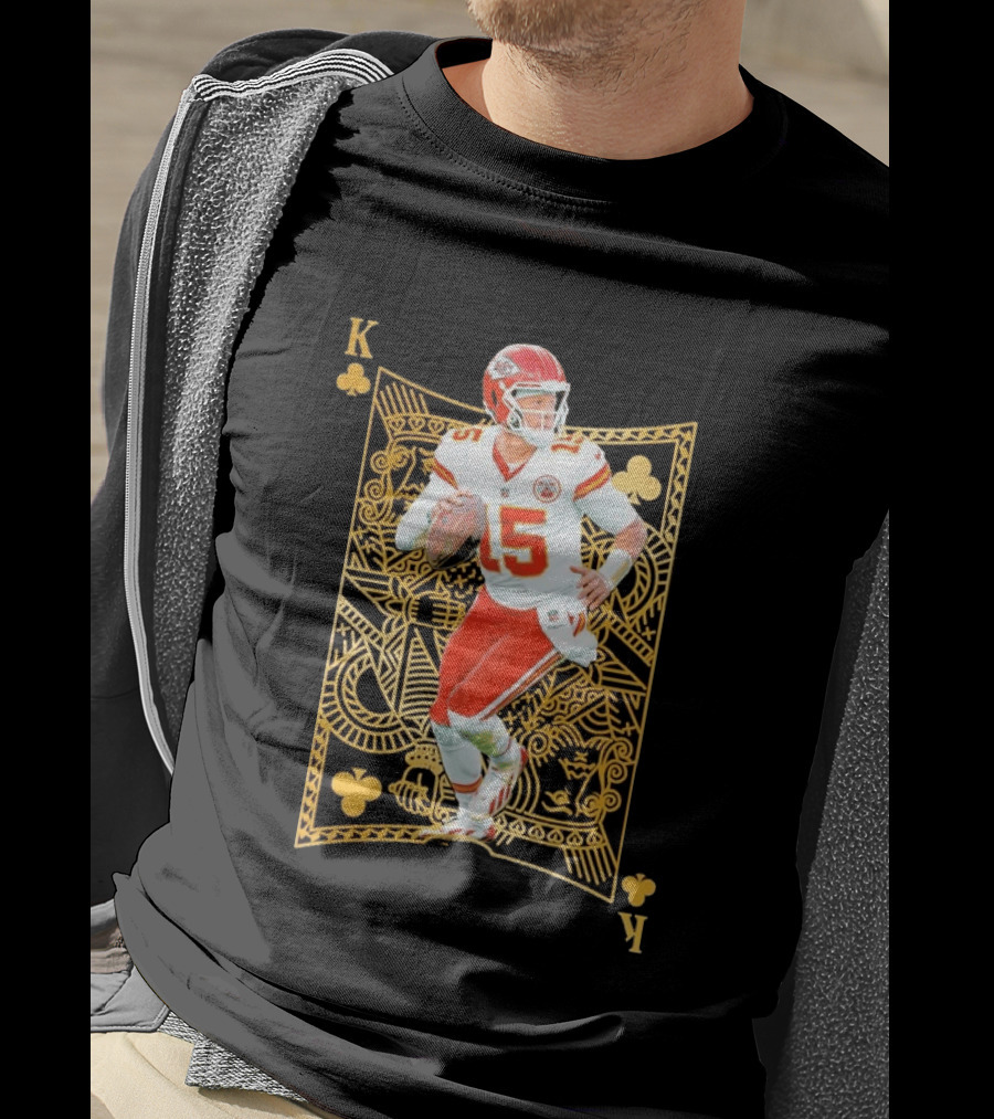 Patrick Mahomes II Kansas City Chiefs King Of Clubs Football Card T-Shirt