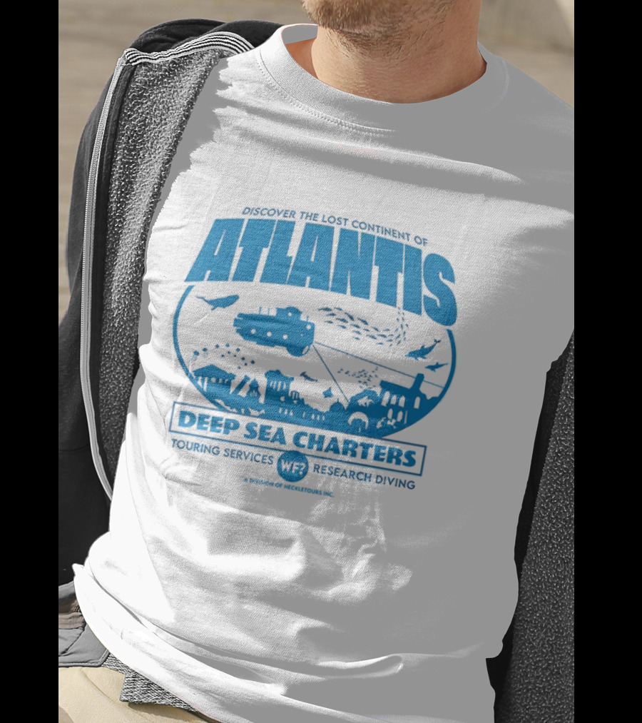 Atlantis Deep Sea Charters Heckletours Discover The Lost Continent Scuba Services Research Diving T-Shirt