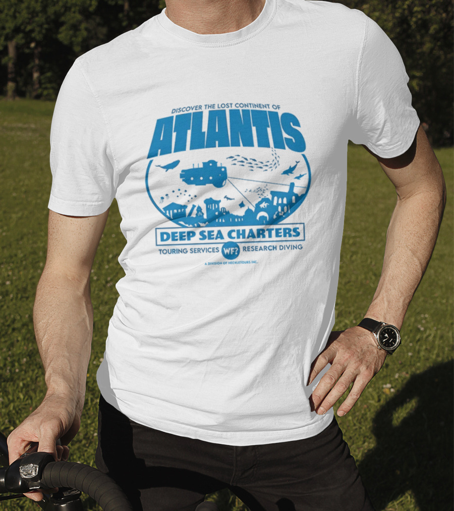 Atlantis Deep Sea Charters Heckletours Discover The Lost Continent Scuba Services Research Diving T-Shirt