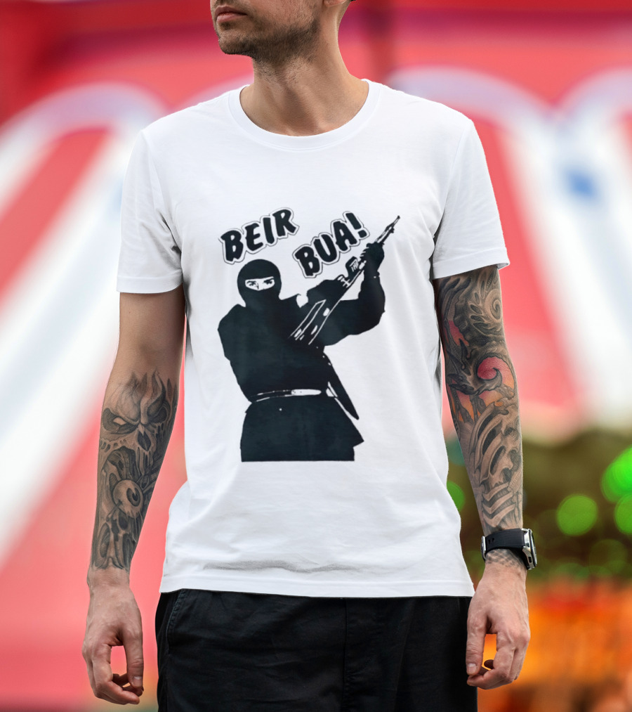 Beir Bua Irish Republican Ireland Gaelic Armed Figure T-Shirt