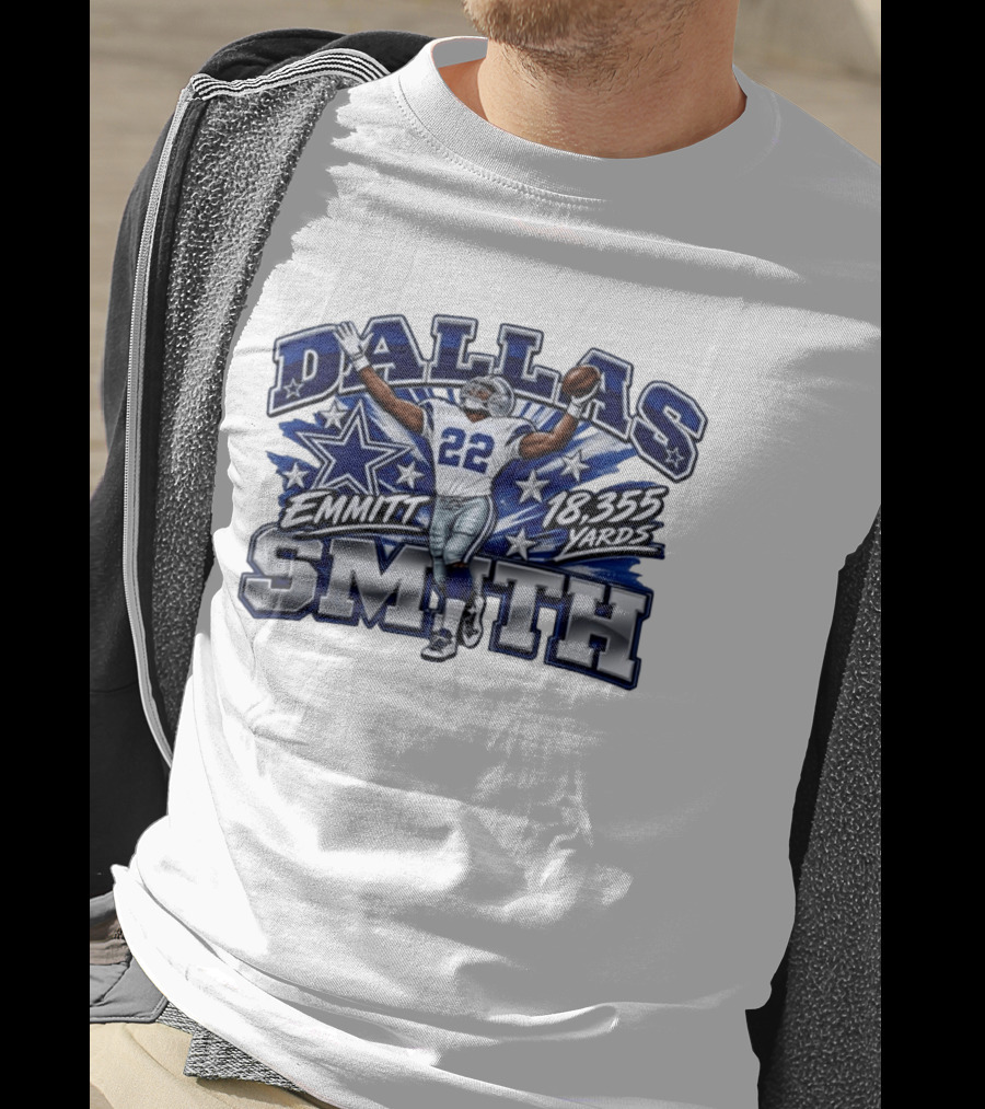 Dallas Emmitt Smith 22 Cowboys 18355 Yards Legend Star T-Shirt