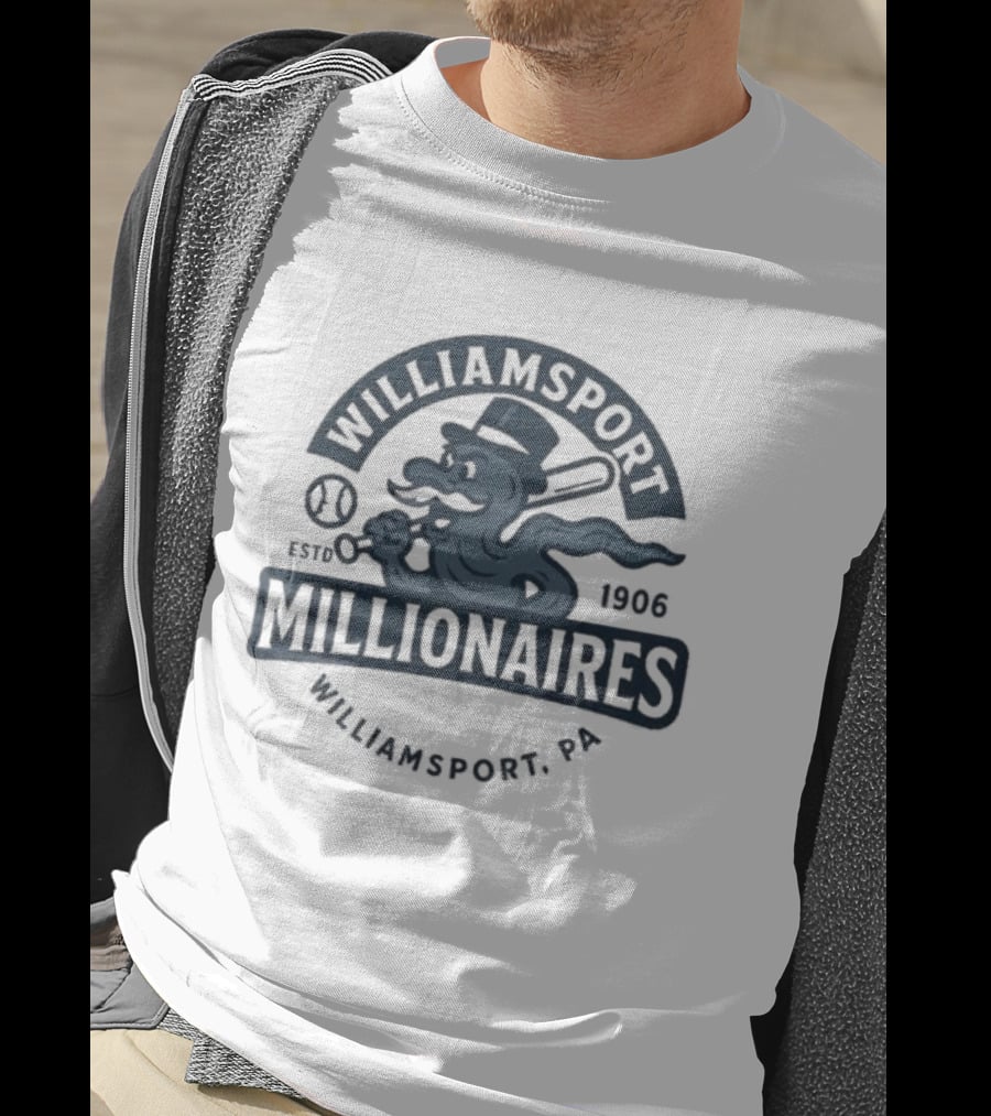 Williamsport Millionaires Established 1866 Baseball Team Williamsport PA T-Shirt