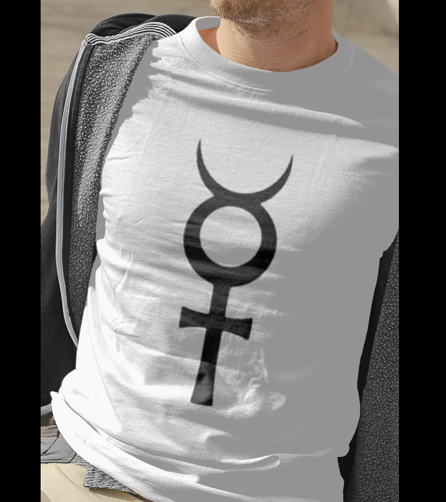 Osamason White Symbol Mercury Sign T-Shirt
