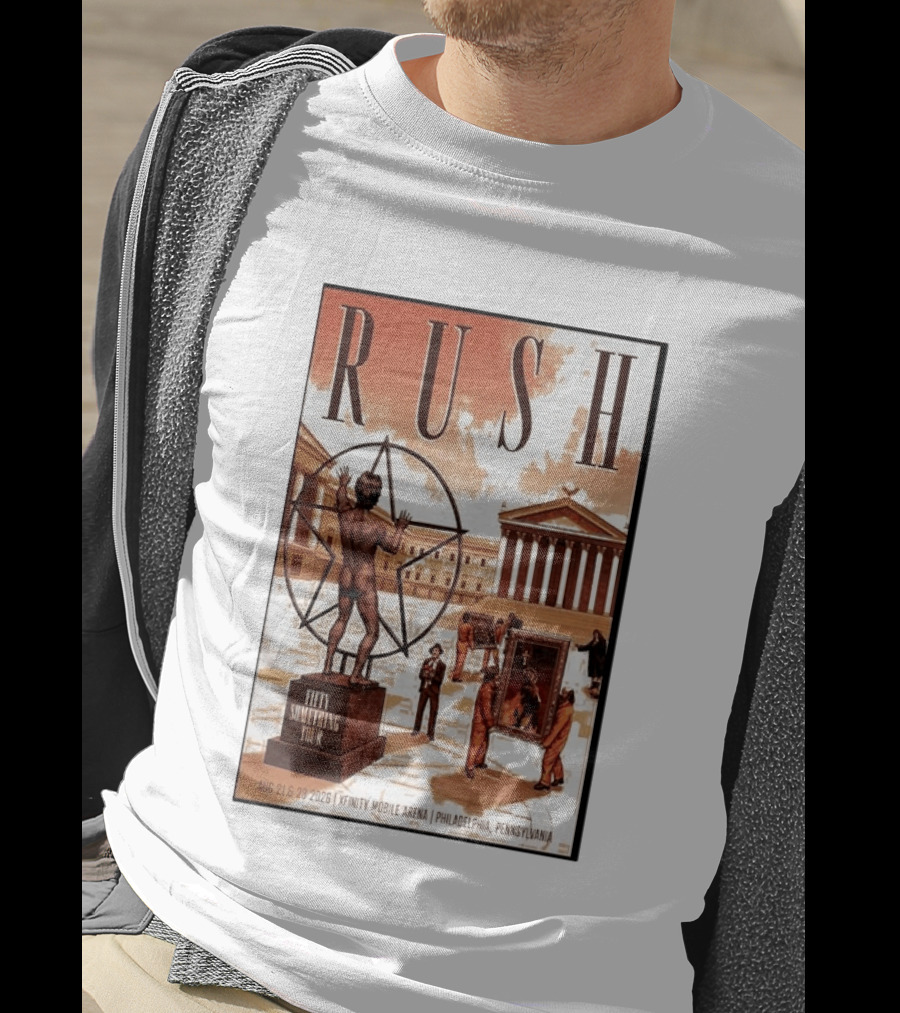 RUSH Fifty Something Tour Philadelphia Xfinity Mobile Arena Aug 21 23 2026 T-Shirt