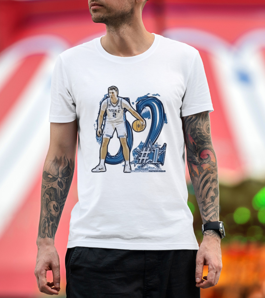 Duke Basketball Cooper Flagg Draft Number One Dallas Mavericks T-Shirt