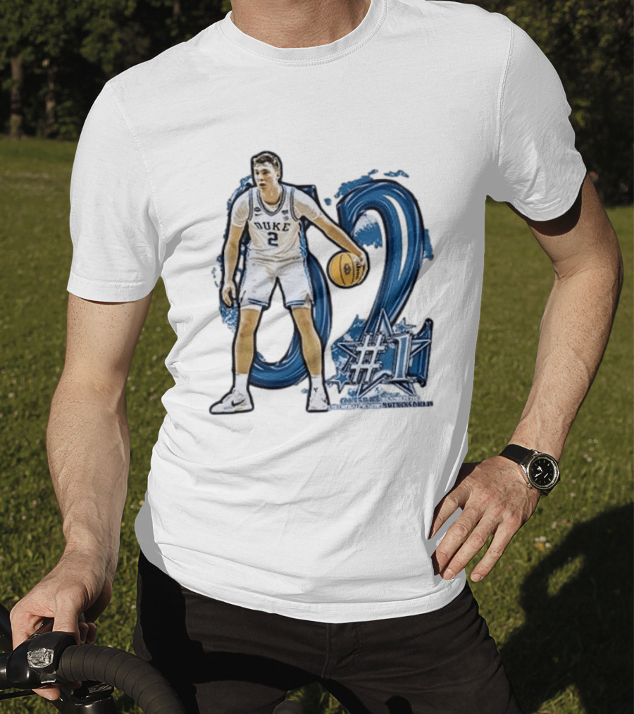 Duke Basketball Cooper Flagg Draft Number One Dallas Mavericks T-Shirt