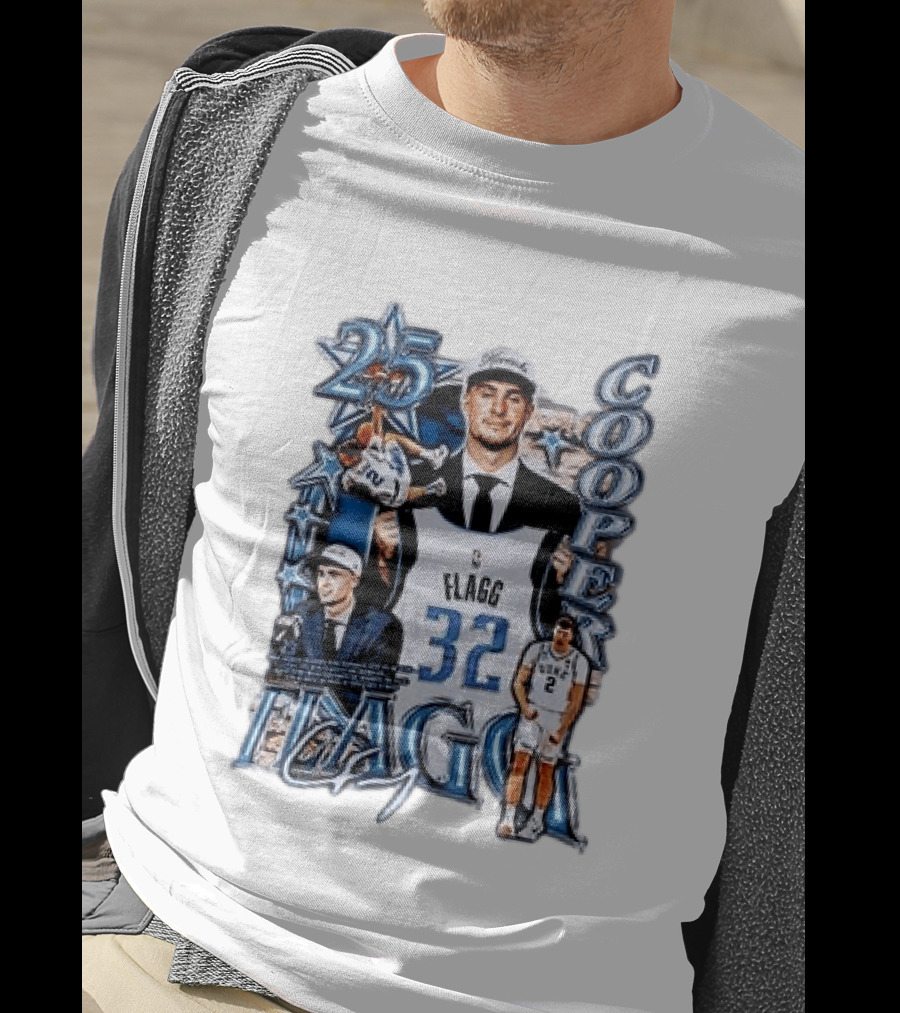 Dallas Mavericks Cooper Flagg Draft Day Selection Number 32 T-Shirt