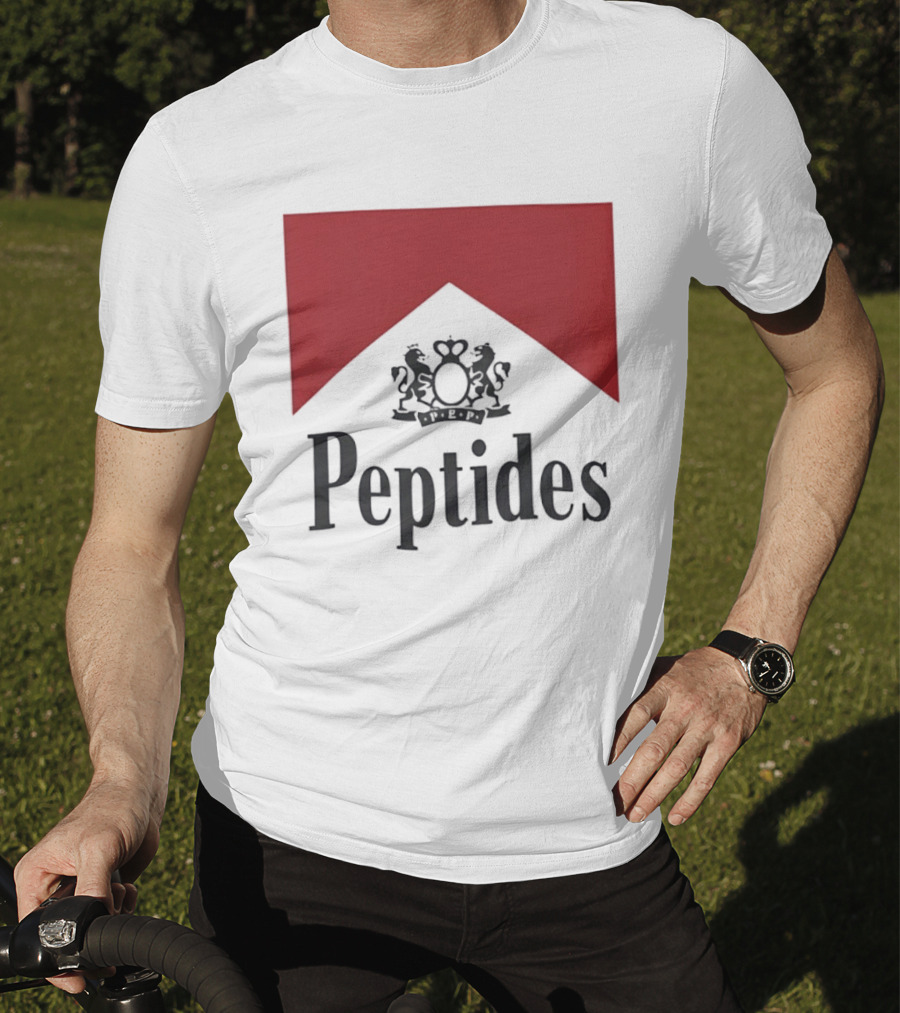 Peptides Regal Crest And Red Banner T-Shirt