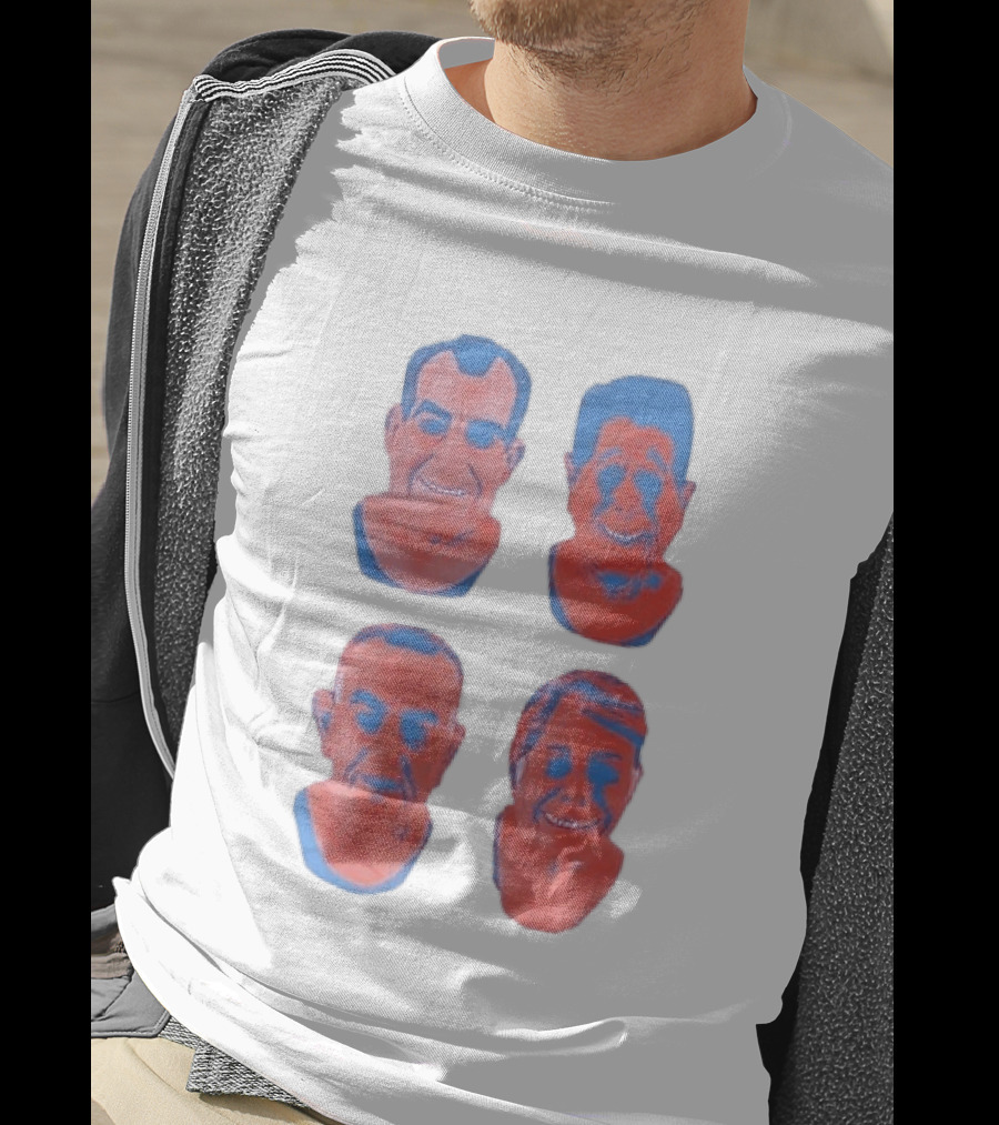 Point Break Anything To Catch The Perfect Wave Presidents Parody Faces T-Shirt