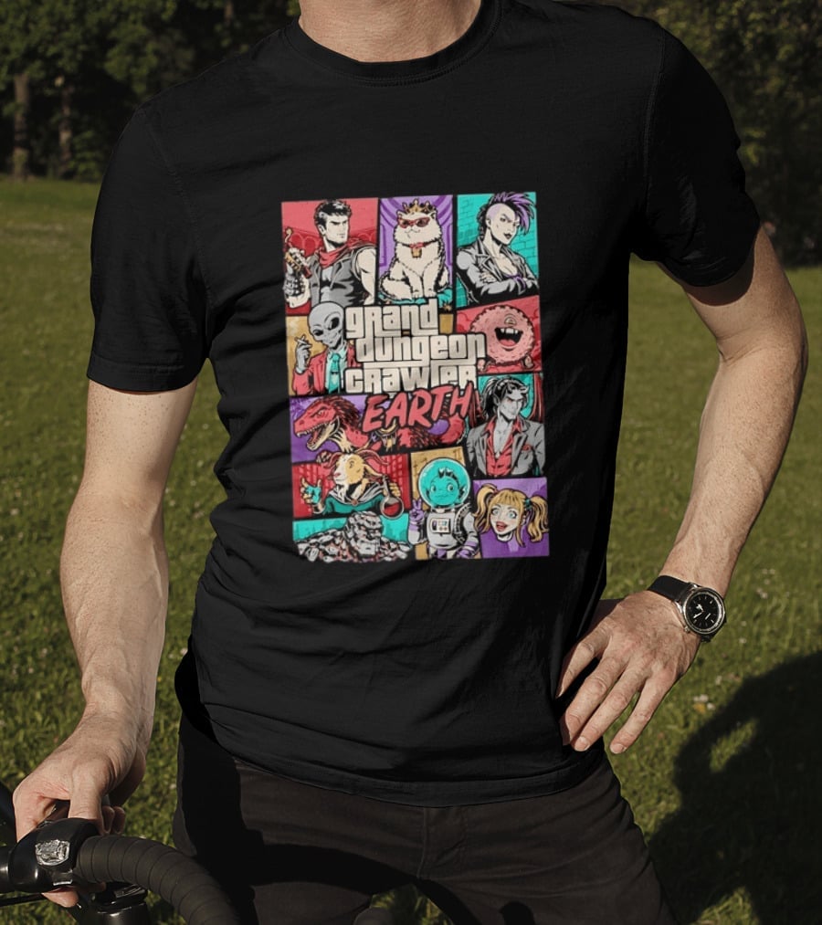 Grand Dungeon Crawler Earth Fantasy Characters Compilation T-Shirt