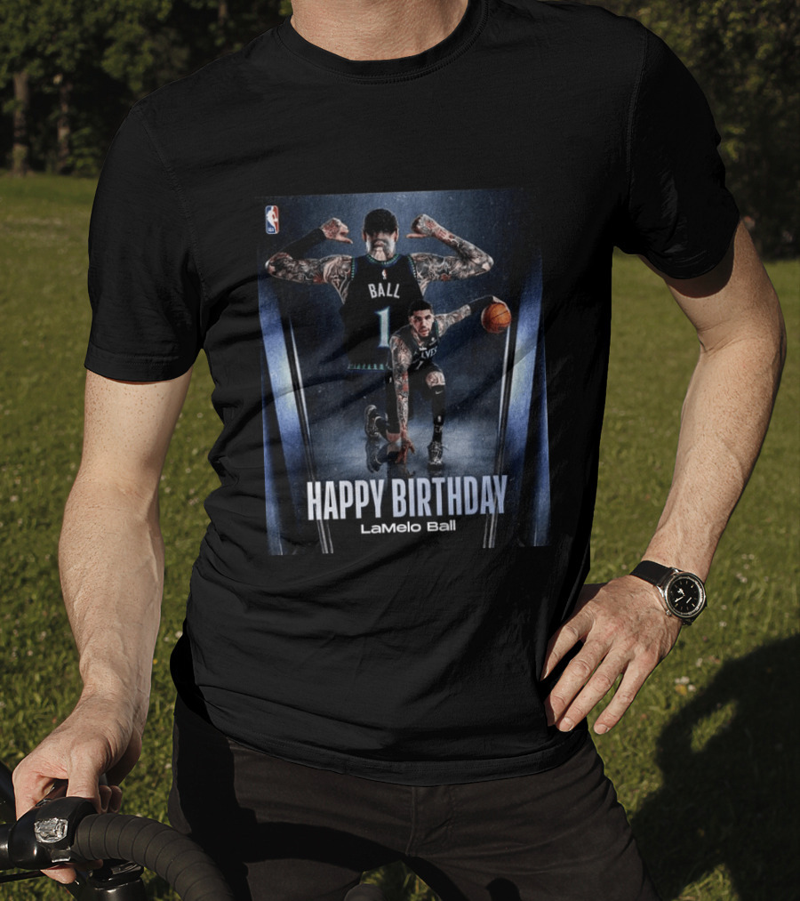 LaMelo Ball Happy Birthday Celebration With NBA Team Jersey T-Shirt