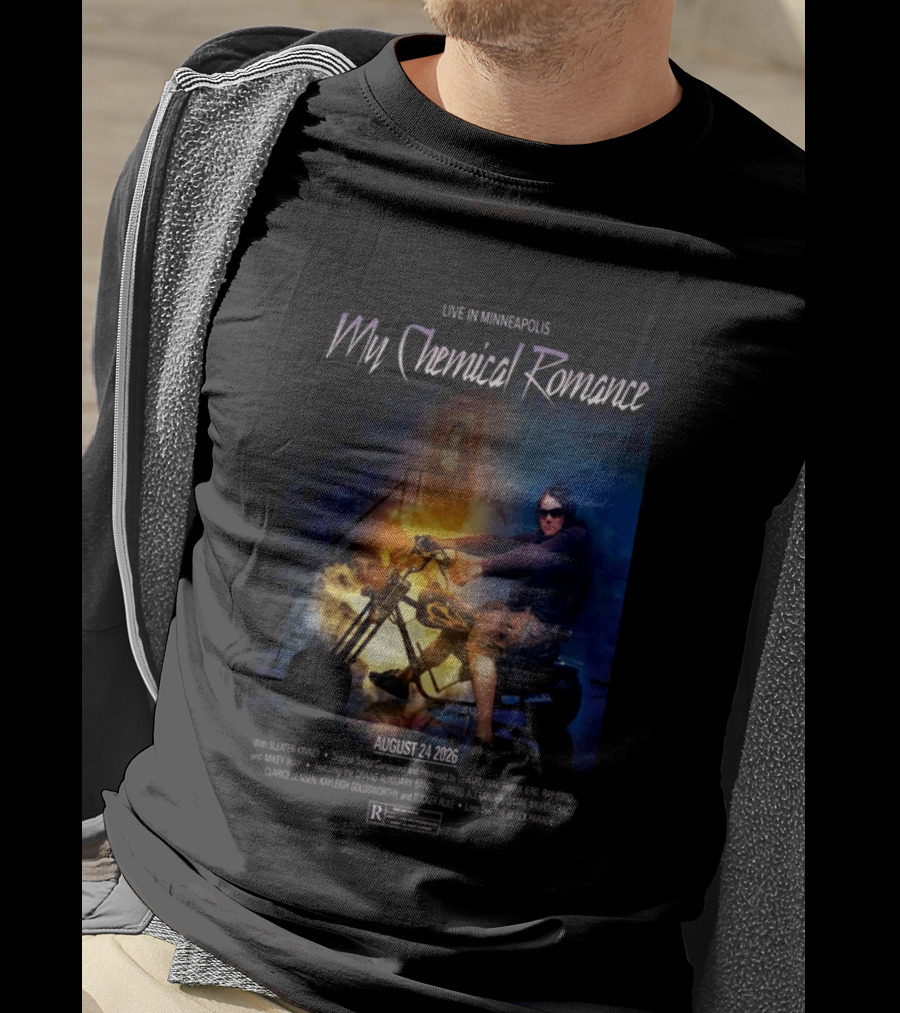 Live In Minneapolis My Chemical Romance August 24 2026 With Sleater Kinney T-Shirt