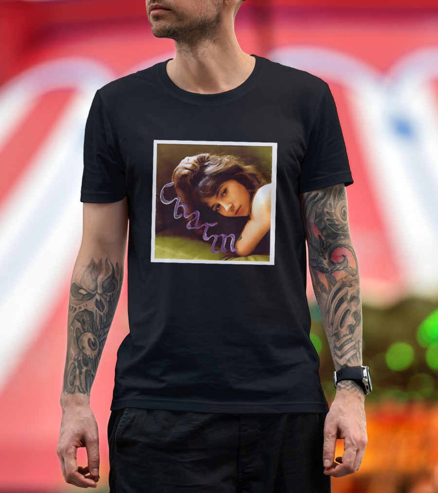 Clairo Charm Album Cover Art Vintage Portrait With Purple T-Shirt