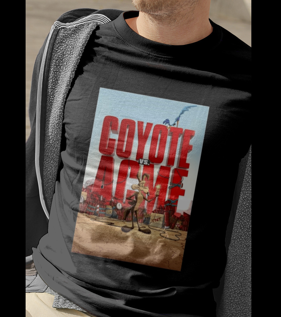 Coyote Vs. Acme Explosive Showdown With Cartoon Rivals T-Shirt