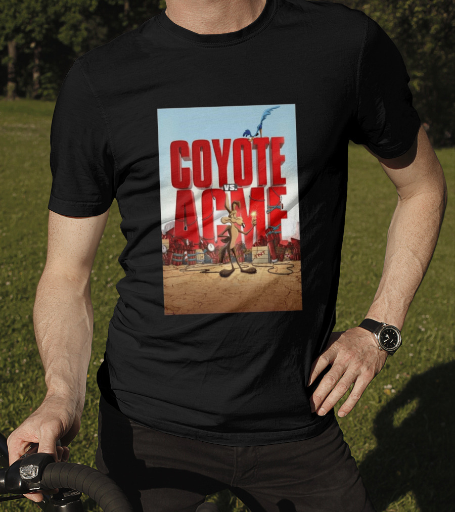 Coyote Vs. Acme Explosive Showdown With Cartoon Rivals T-Shirt