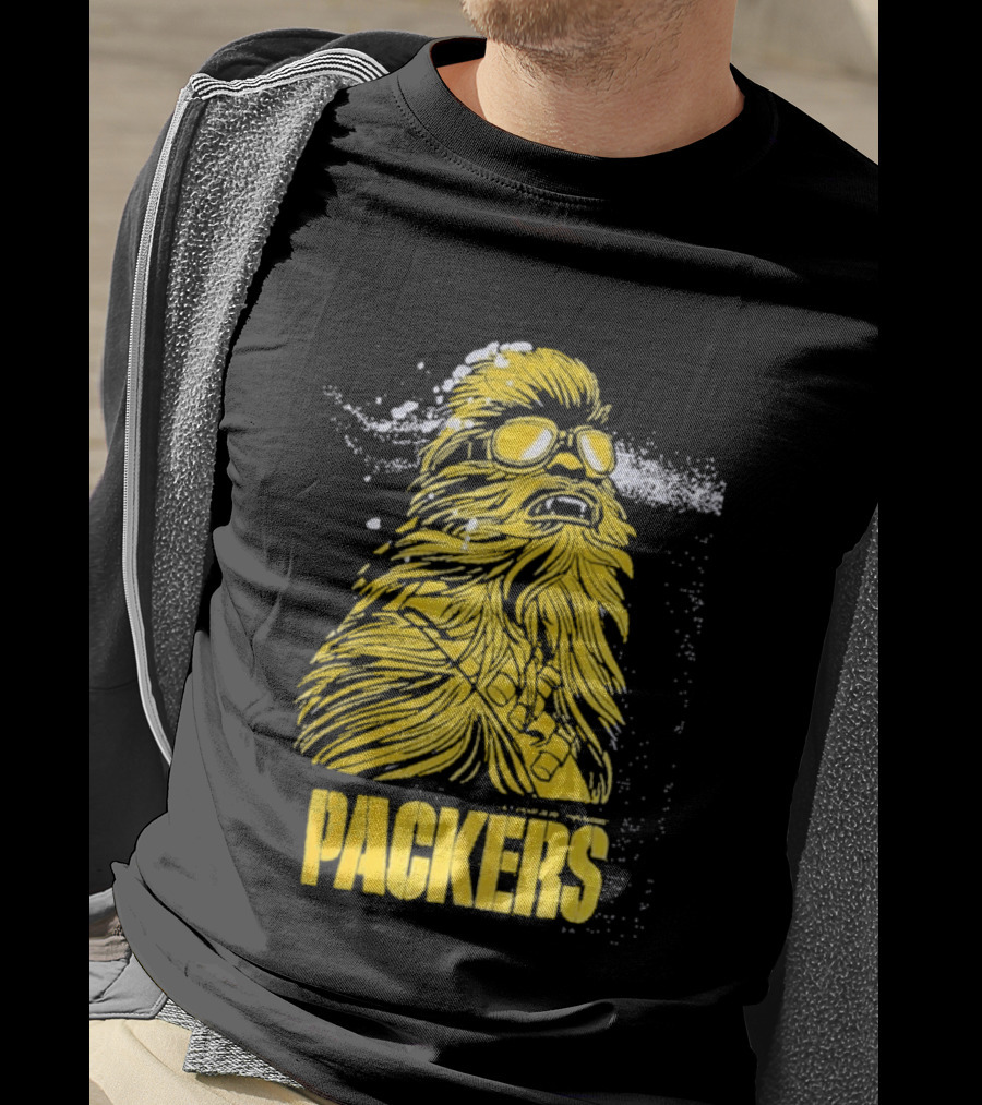 Disney Marvel Chewbacca Packers Collaboration Star Wars X Green Bay Fan T-Shirt