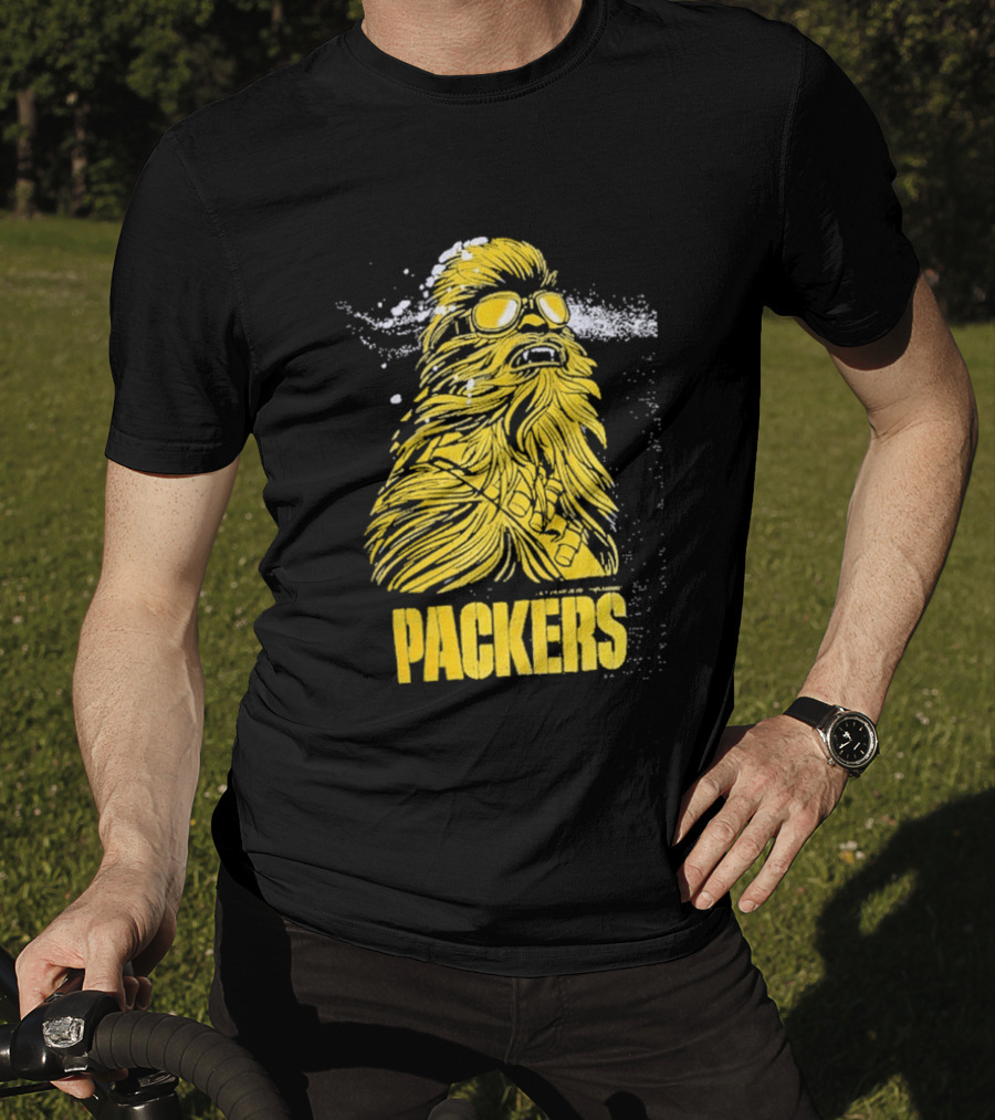 Disney Marvel Chewbacca Packers Collaboration Star Wars X Green Bay Fan T-Shirt