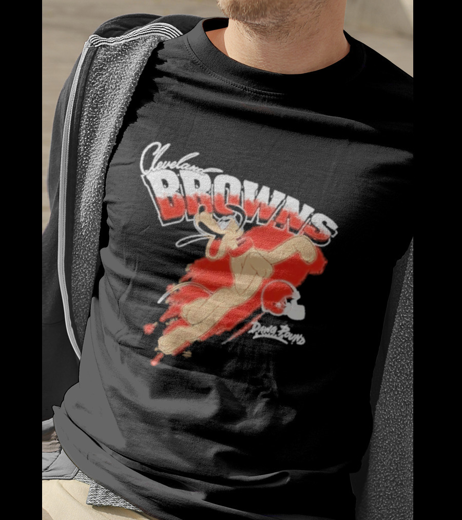 Disney Marvel Collection Pluto Cleveland Browns Collaboration T-Shirt
