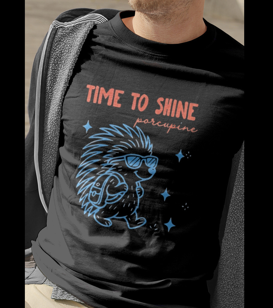 Time To Shine Porcupine Back To School Fun T-Shirt