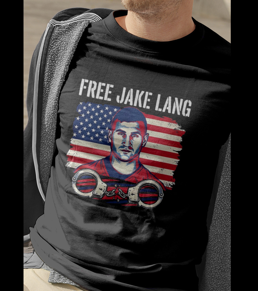 Free Jake Lang USA Flag Handcuffs T-Shirt