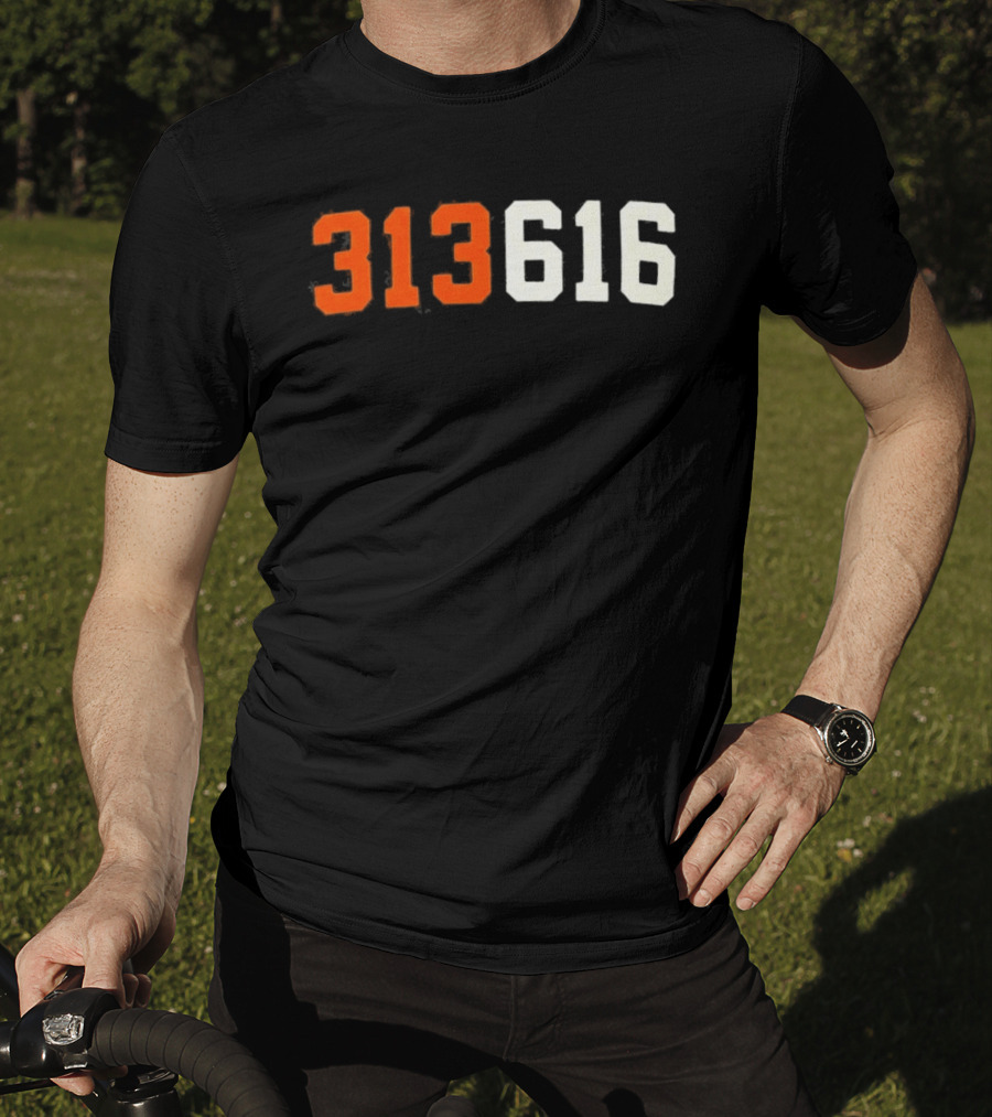 Isaac Teslaa 313 616 Retro Number T-Shirt