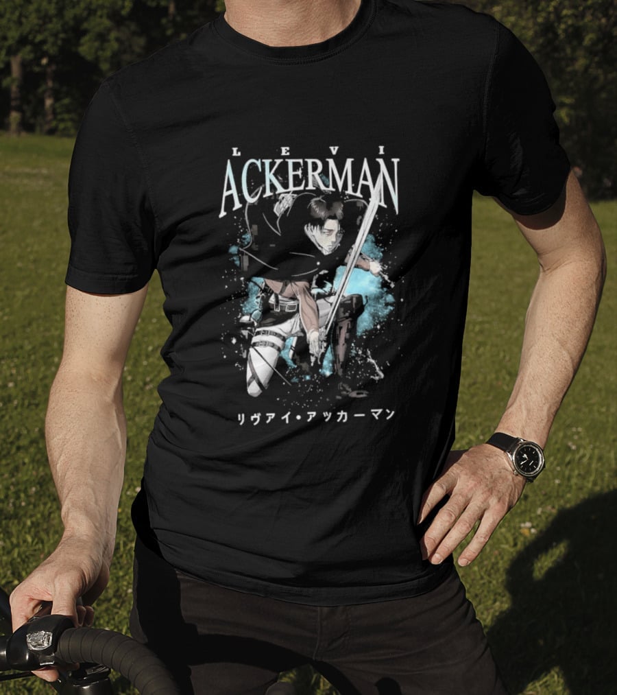 Levi Ackerman 90s Bootleg Oversized AOT Attack On Titan Anime T-Shirt