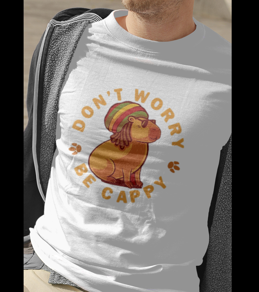 Don't Worry Be Cappy Reggae Rasta Capybara T-Shirt