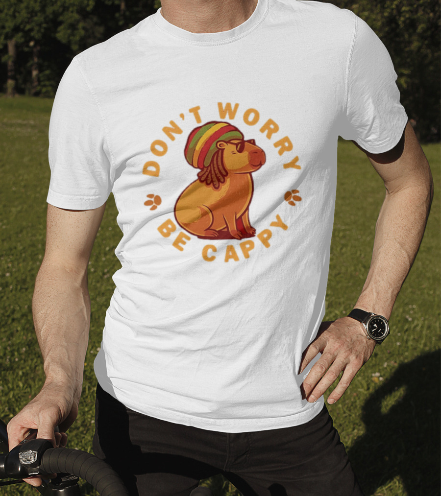 Don't Worry Be Cappy Reggae Rasta Capybara T-Shirt
