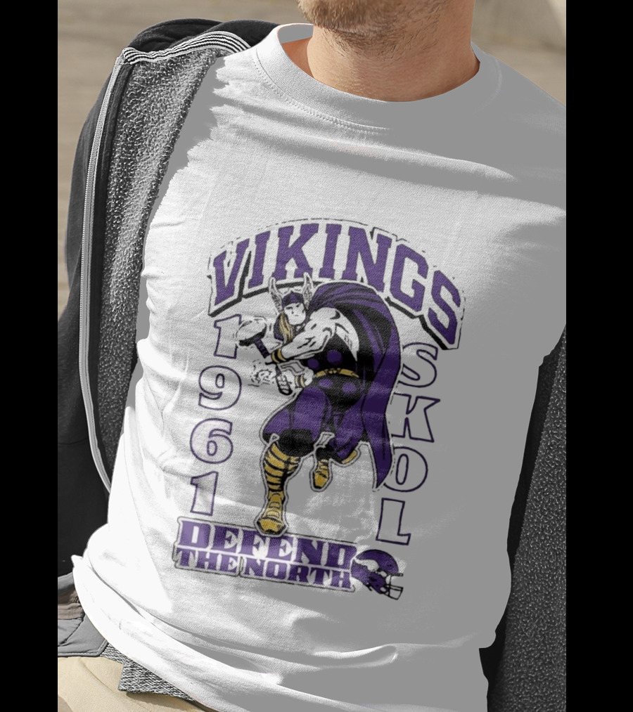 Vikings Skol 1961 Defend The North Thor Minnesota T-Shirt