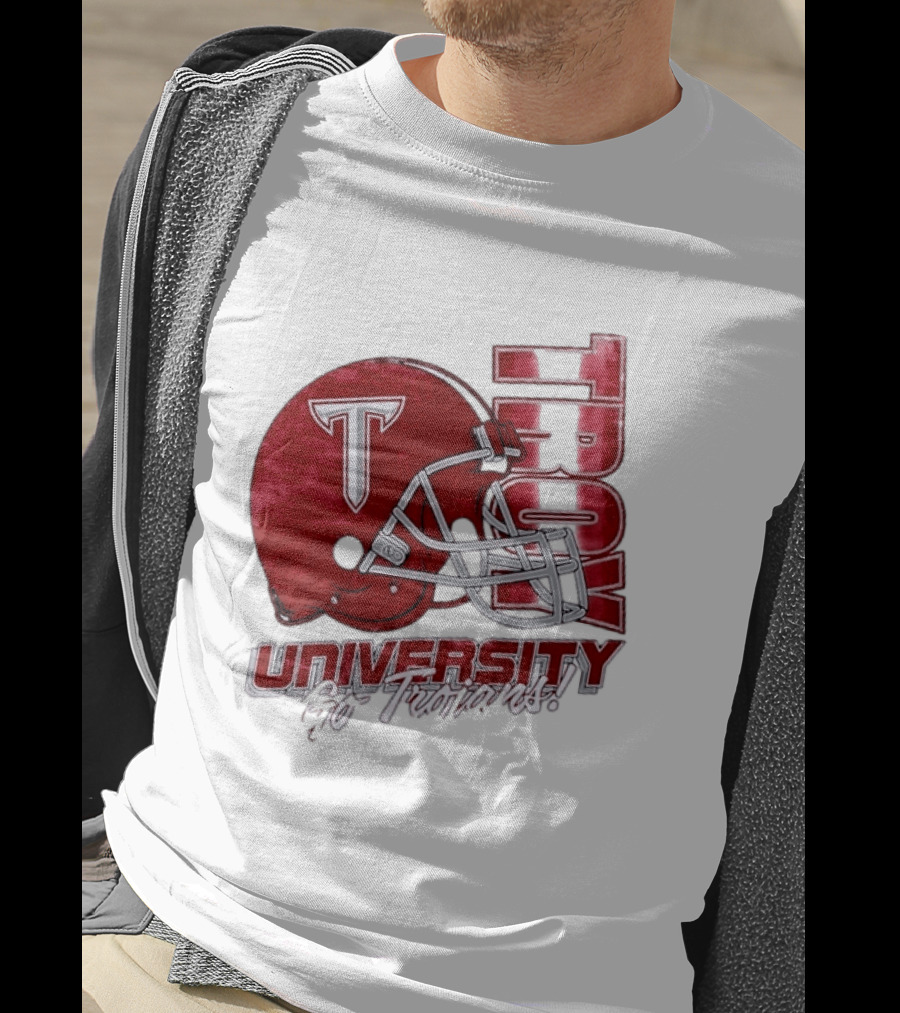 Troy Trojans University Go Trojans Football Helmet T T-Shirt