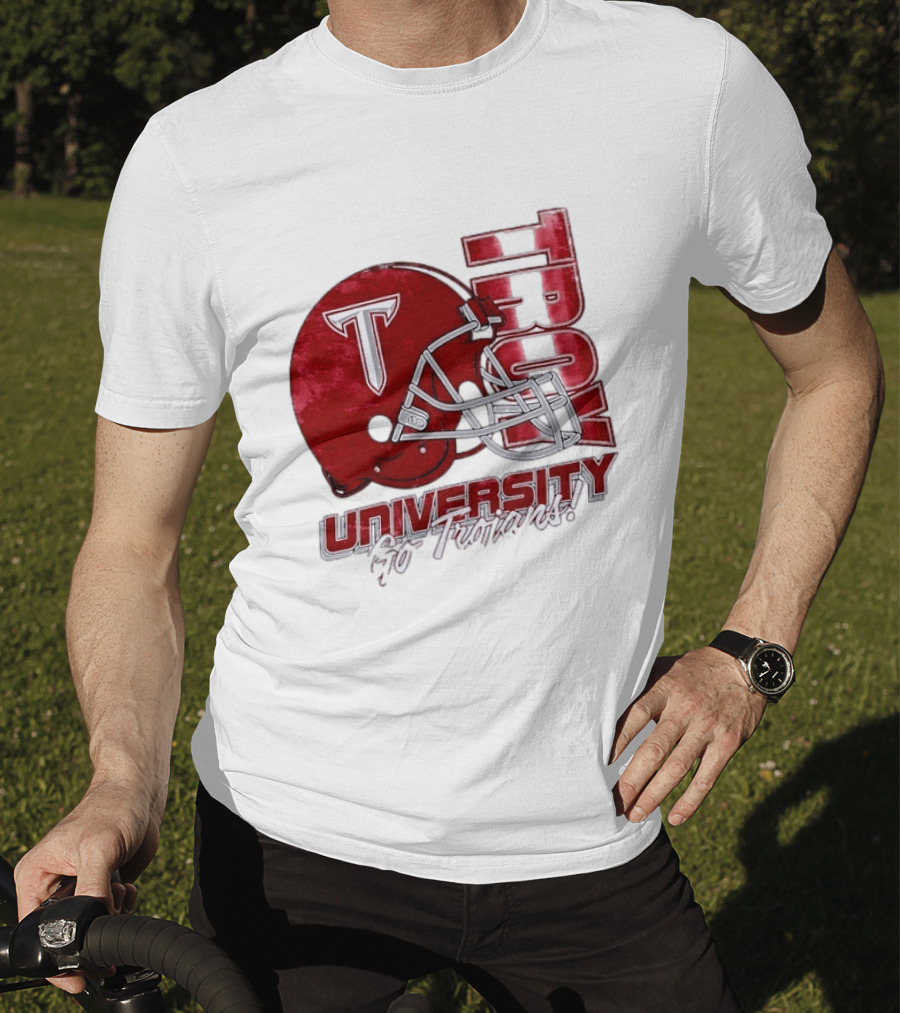Troy Trojans University Go Trojans Football Helmet T T-Shirt