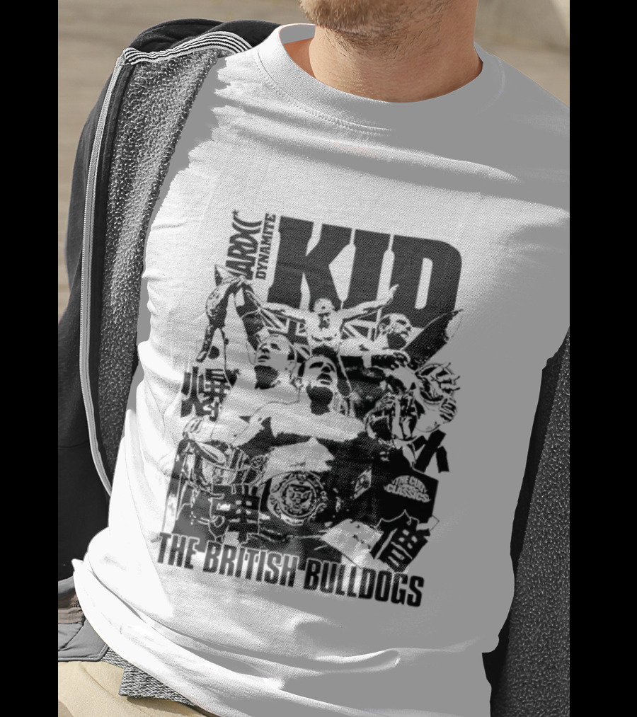 Dynamite Kid The British Bulldogs WWE Wrestling Cult T-Shirt