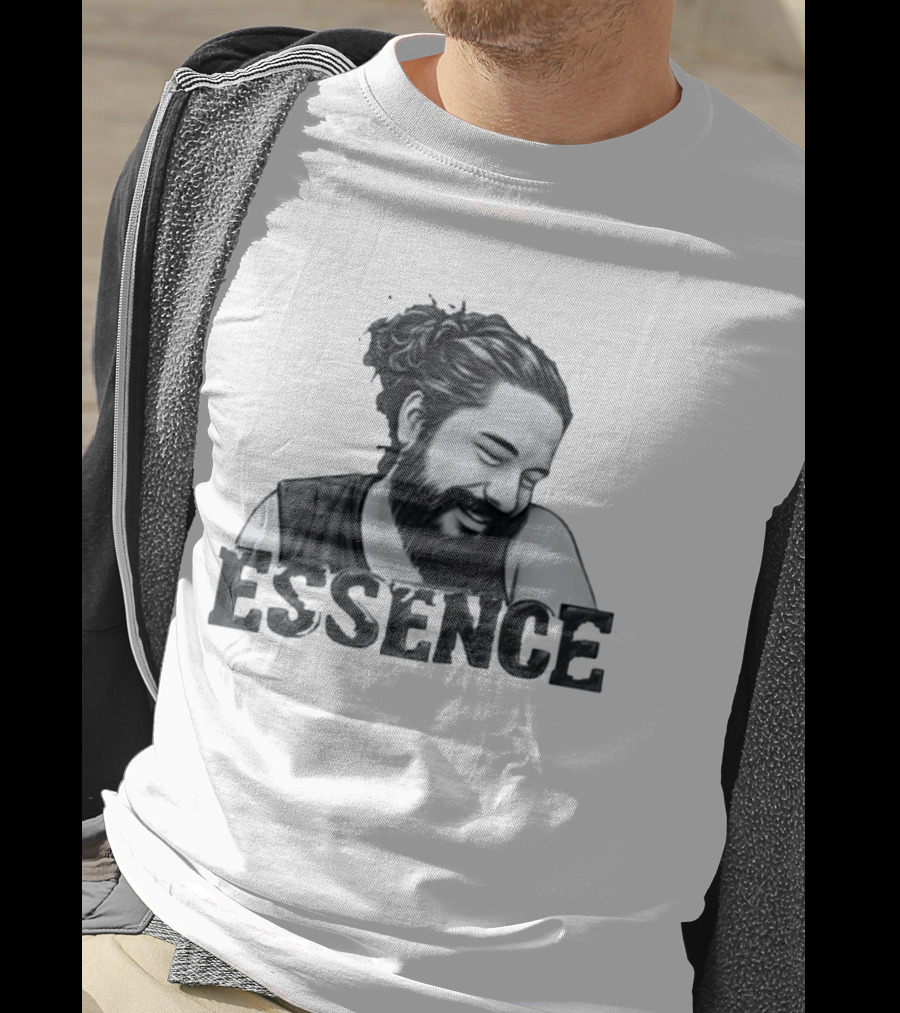 Essence Bearded Man Minimalist Smiling T-Shirt