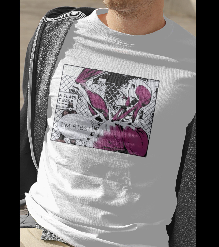 I'm Ribs Comic Panel Skeleton Pop Art Muscular Anatomy T-Shirt
