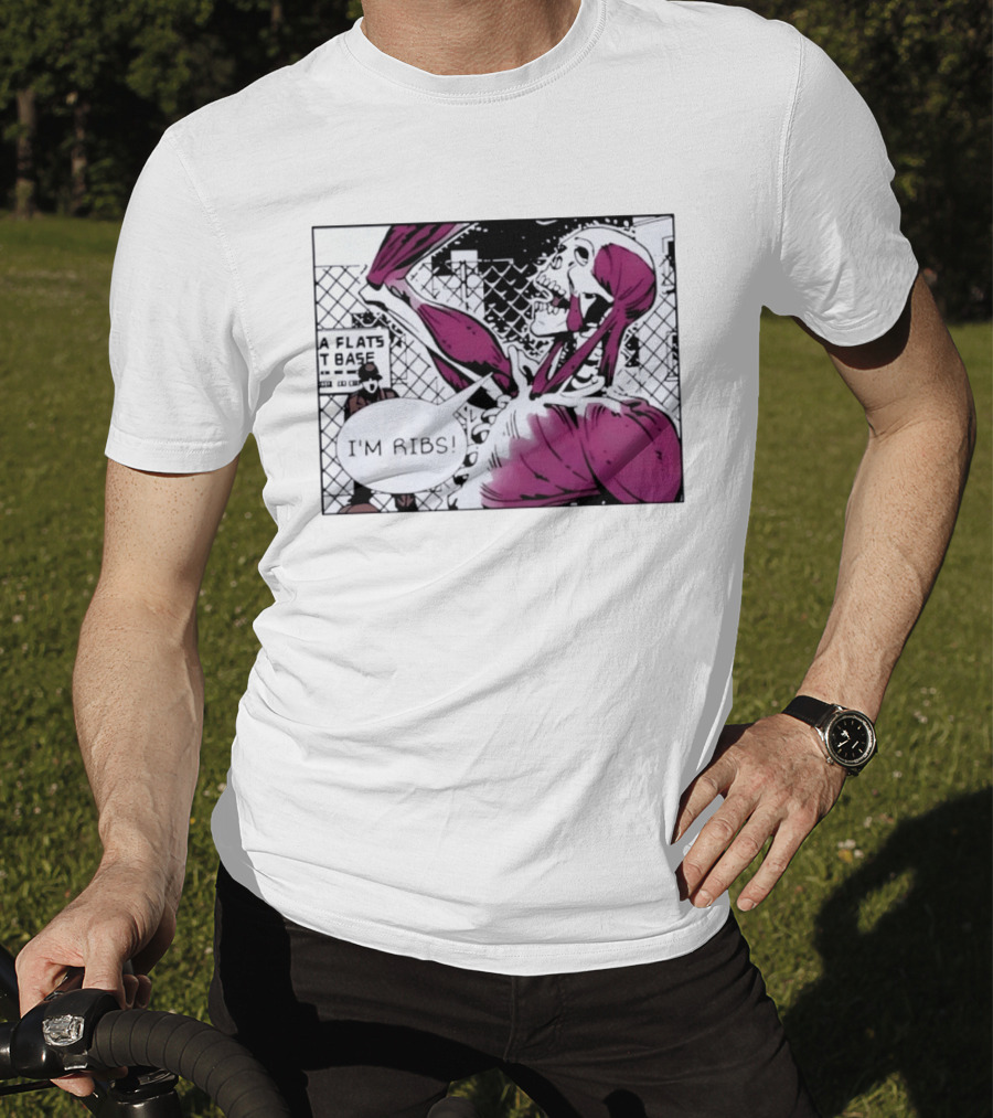 I'm Ribs Comic Panel Skeleton Pop Art Muscular Anatomy T-Shirt