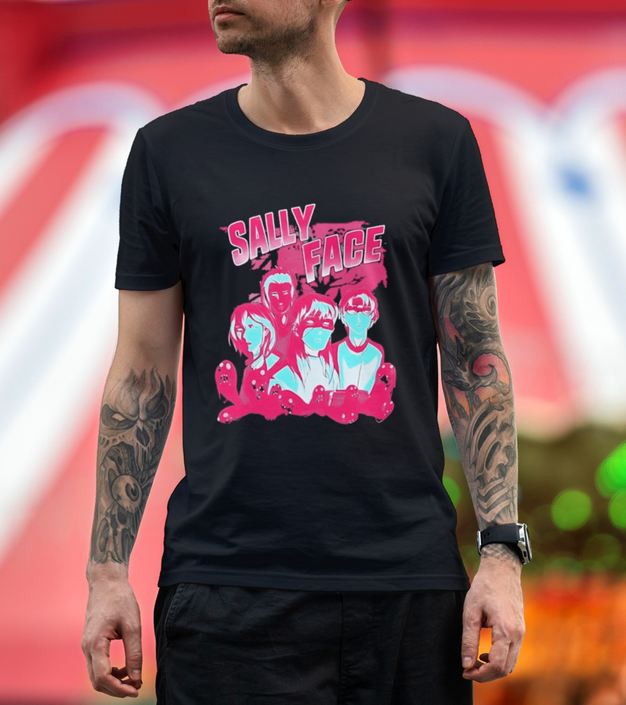 Sally Face Characters Group Indie Game Sal Fisher T-Shirt