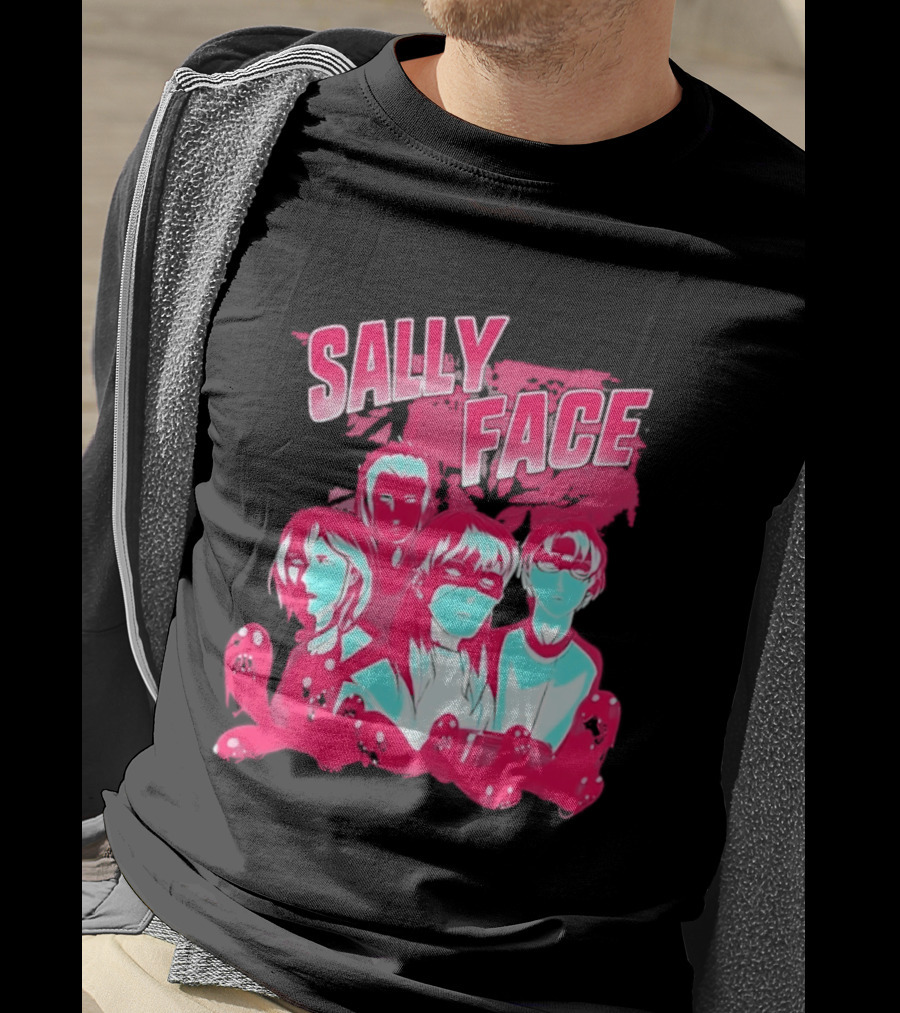 Sally Face Characters Group Indie Game Sal Fisher T-Shirt